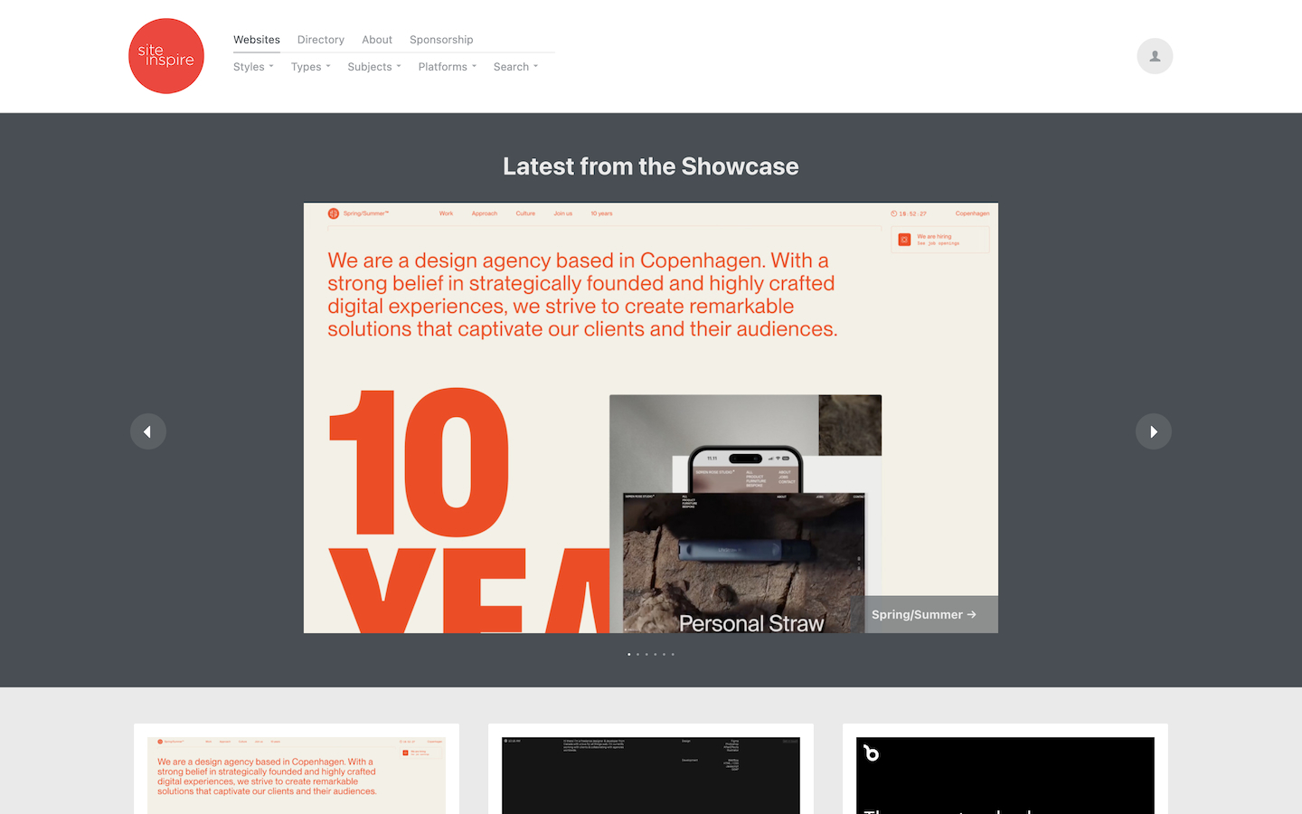 Preview of Siteinspire